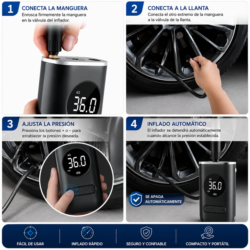 Compresor de aire portatil 150 PSI