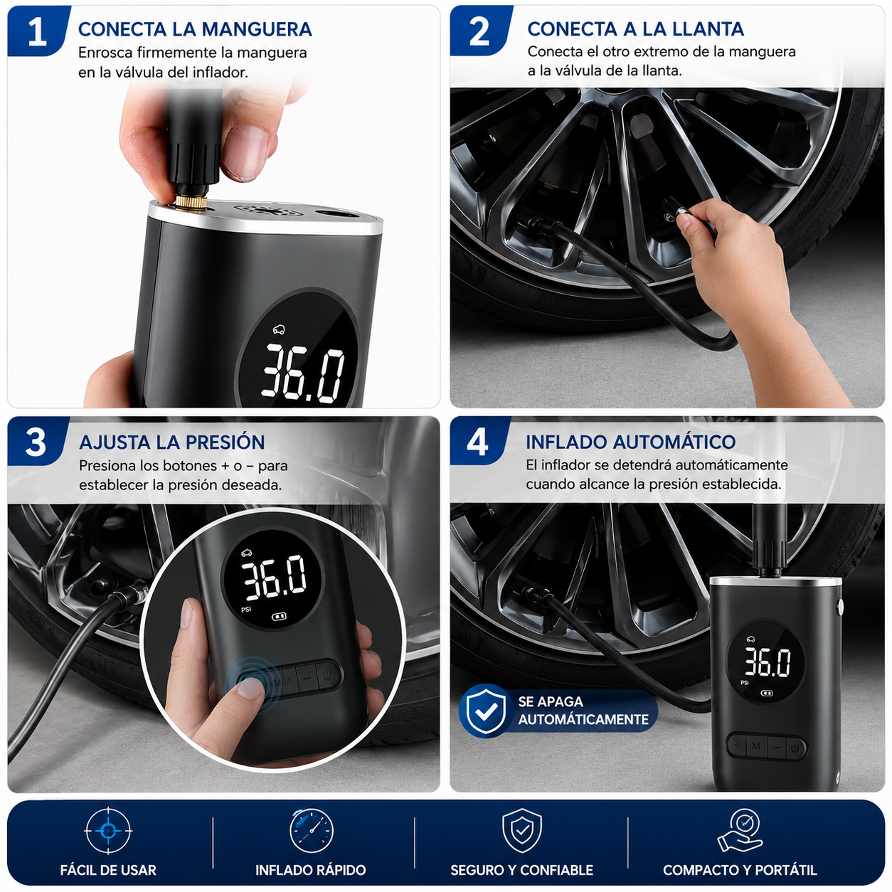 Compresor de aire portatil 150 PSI
