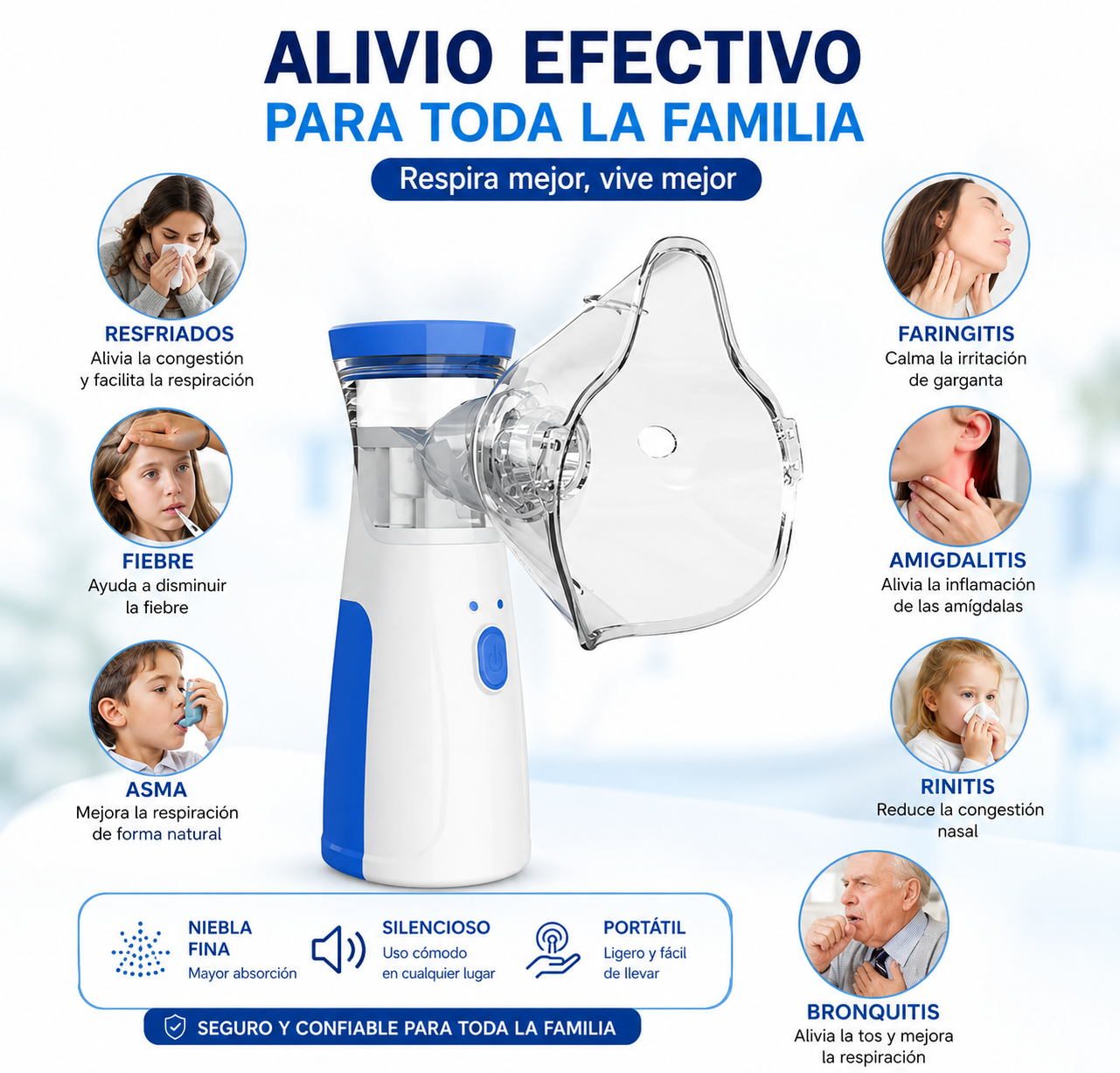 Nebulizador Portátil Silencioso